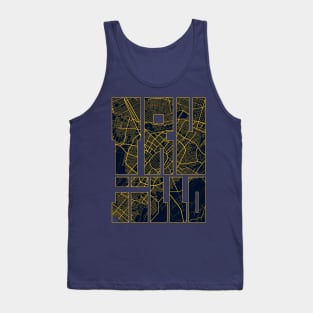 Trujillo, Peru City Map Typography - Gold Art Deco Tank Top